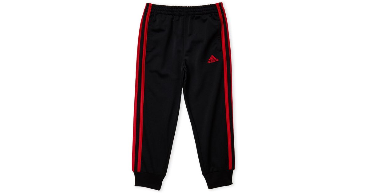 adidas black and red joggers