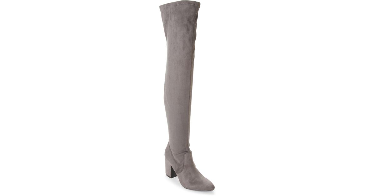 steve madden gray over the knee boots