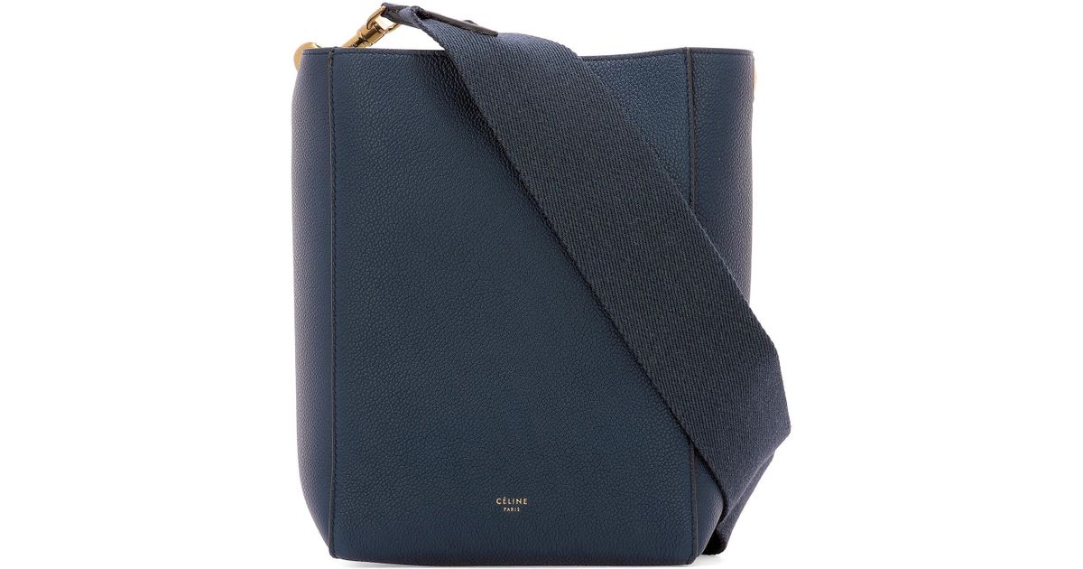Céline Blue Sangle Bucket Bag