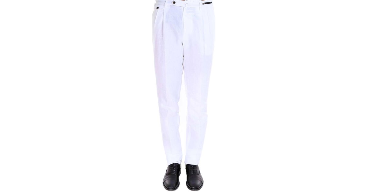 white slim fit trousers