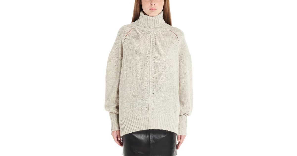 Isabel Marant Cashmere Harriett Sweater in Beige (Natural) - Lyst
