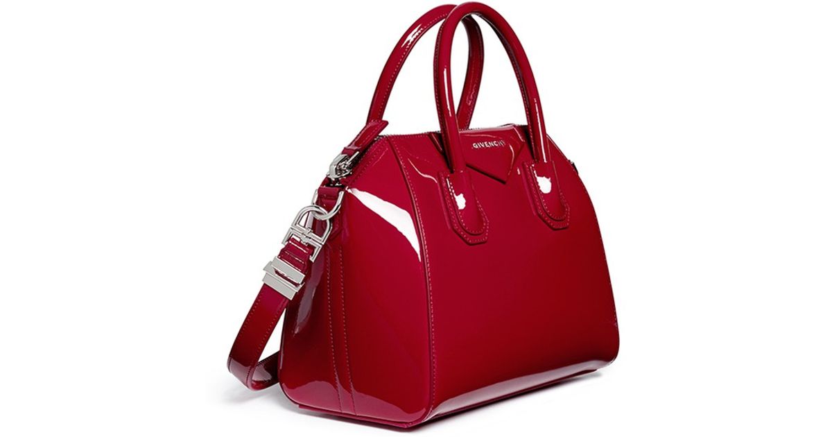 Givenchy Antigona Small Patent Leather Bag In Red Lyst