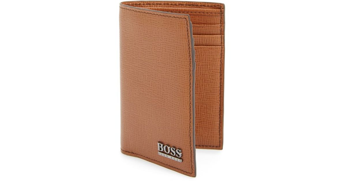 Lyst - BOSS &#39;mygal&#39; Vertical Bifold Leather Wallet in Brown for Men
