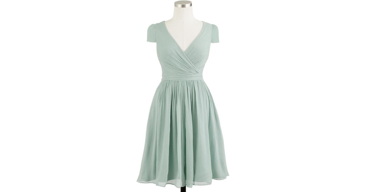 Lyst J Crew Pee Mirabelle Dress In Silk Chiffon Gray