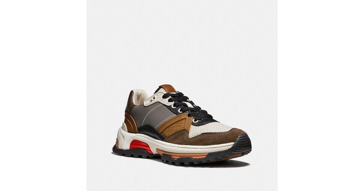 coach c245 high top knit runner