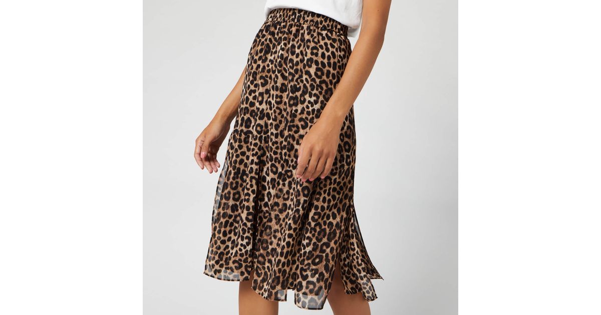 MICHAEL Michael Kors Panelled Slit Skirt in Tan (Brown) - Save 26% - Lyst