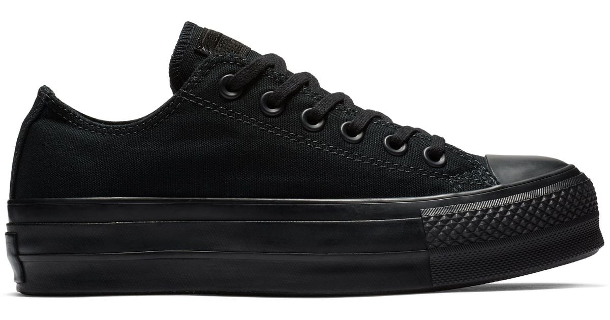 Converse Canvas Chuck Taylor All Star Platform Low Top in Black - Lyst