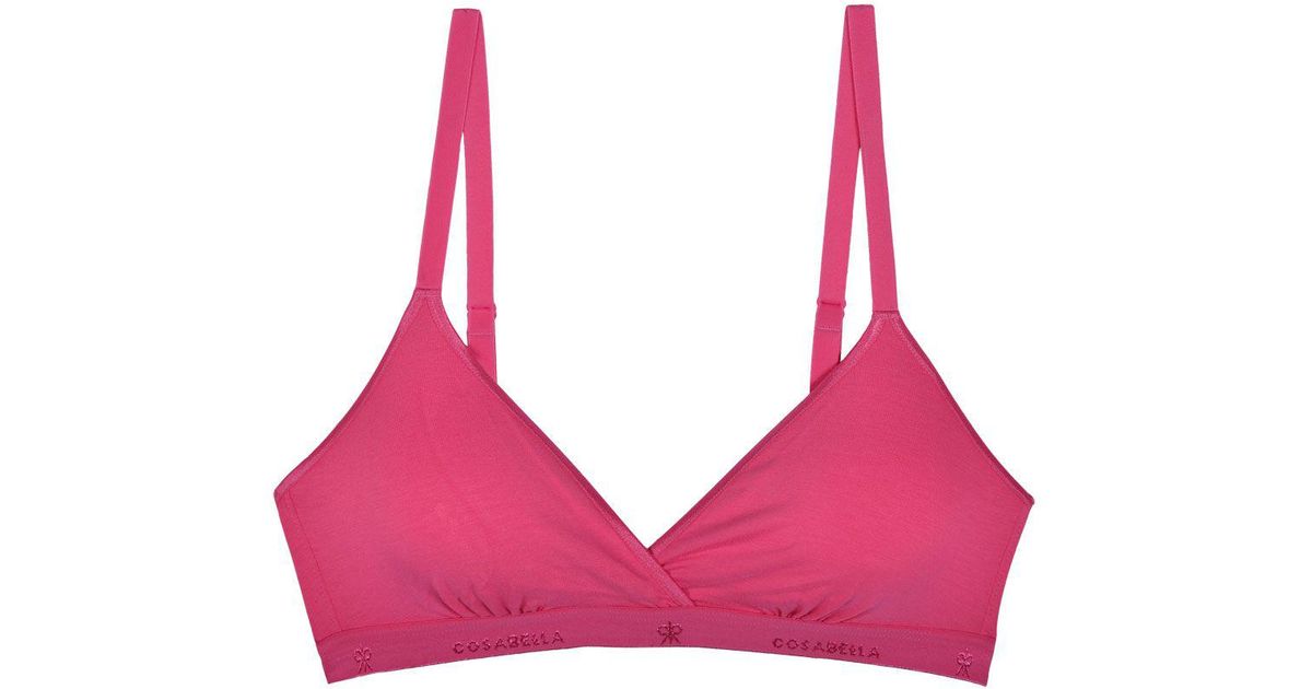 Cosabella Synthetic Talco Logo Bralette in Pink - Lyst