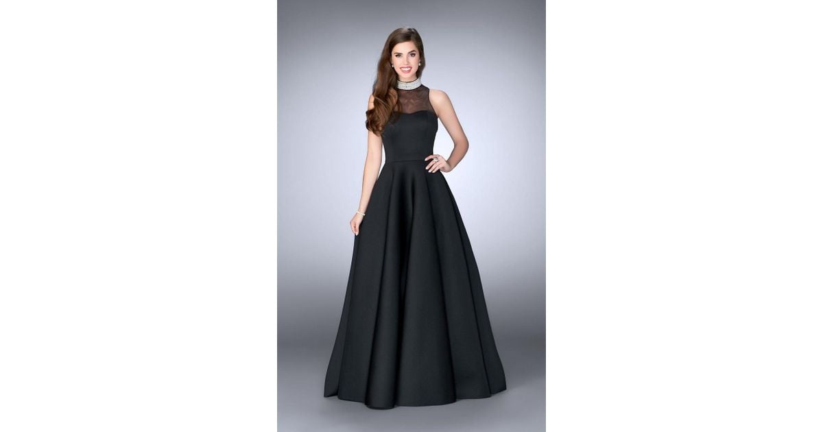 Pearl Collar Prom Dress