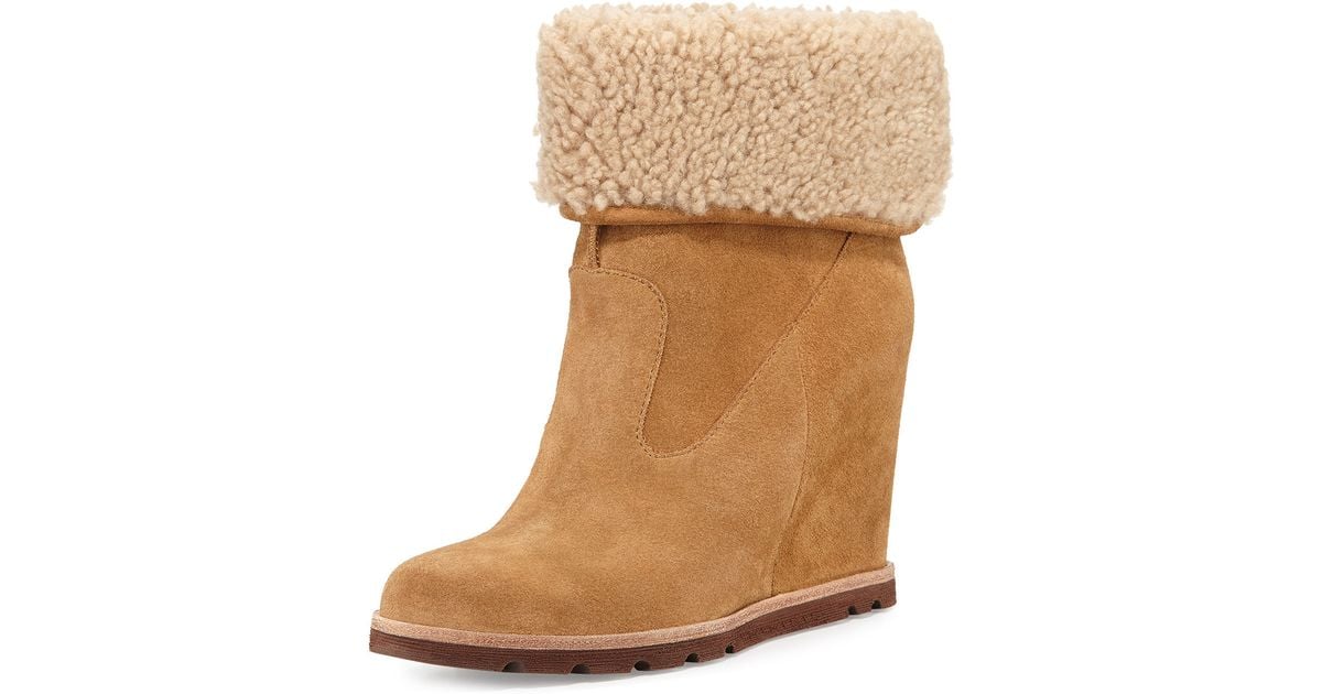 ugg shearling wedge boots ugg shearling wedge boots