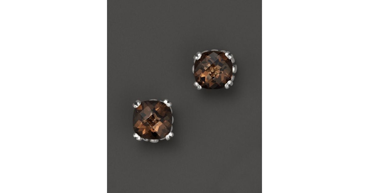 Lyst Lagos Prism Smoky Quartz Stud Earrings In Sterling Silver Lyst Lagos Prism Smoky Quartz Stud Earrings In Sterling Silver Metallic