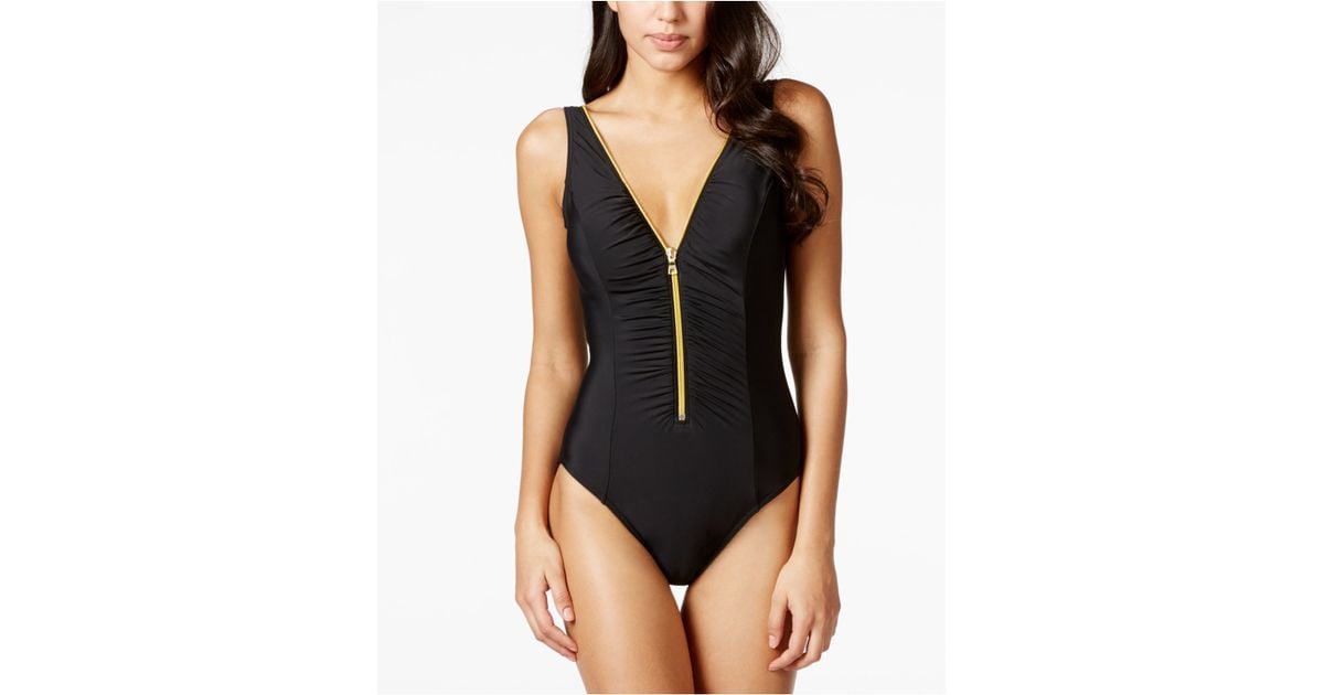 Miraclesuit Tummy-control Zip-front One-piece Swimsuit in ...