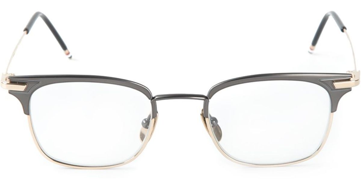 Thom browne Square Frame Glasses in Black Lyst
