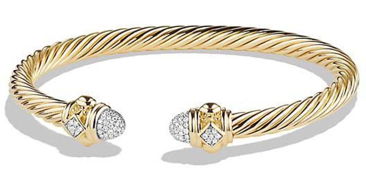 Lyst David Yurman Renaissance Bracelet With Diamonds In 18k Gold Lyst David Yurman Renaissance Bracelet With Diamonds In 18k Gold 5mm Metallic