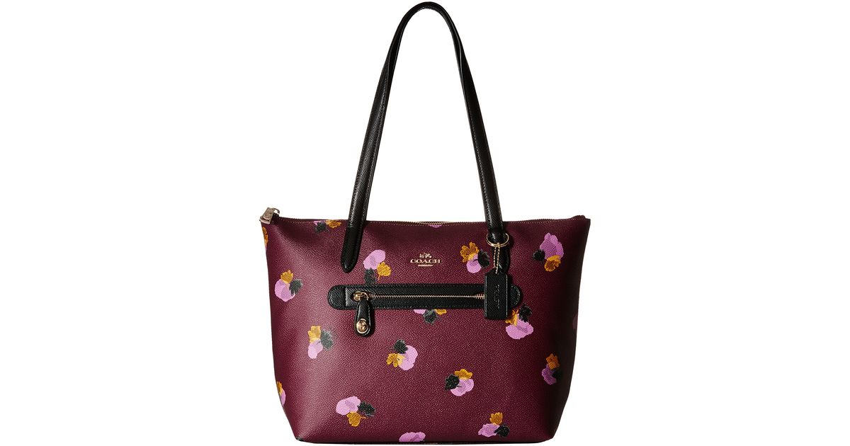 coach taylor tote with wildflower print