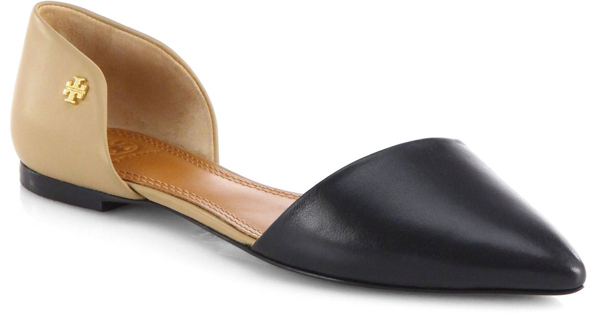 tory burch leather flats