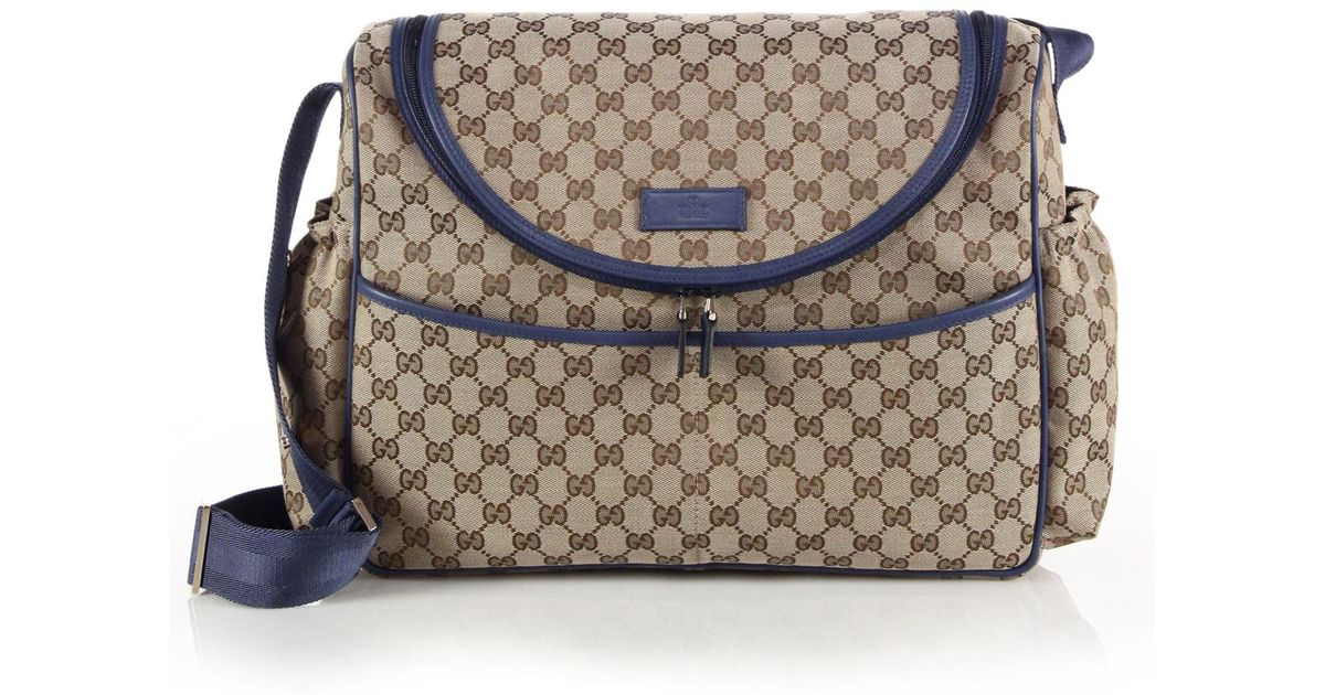 Lyst Gucci Original Gg Canvas Diaper Bag In Blue