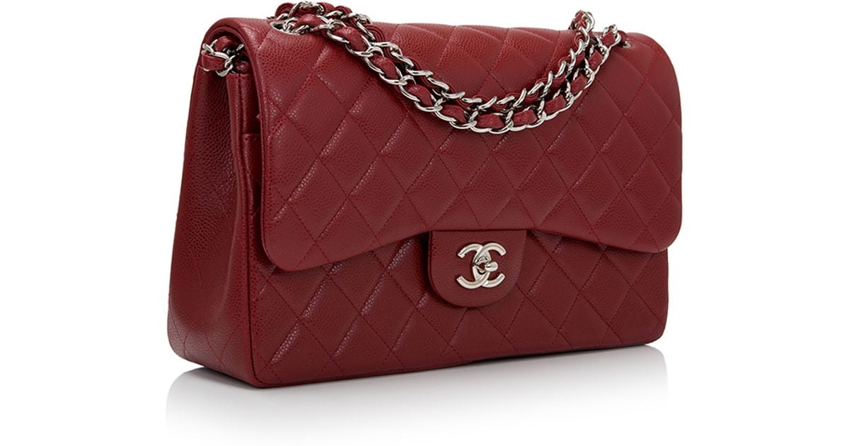 Lyst Madison Avenue Couture Chanel Dark Red Quilted Caviar Jumbo Lyst Madison Avenue Couture Chanel Dark Red Quilted Caviar Jumbo Classic Double Flap Bag In