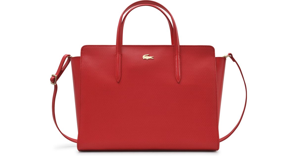 Lyst Lacoste Chantaco Tze Bag In Red