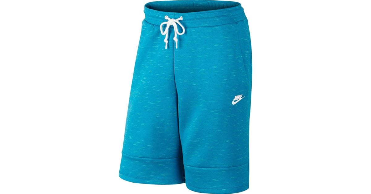 light blue nike fleece shorts