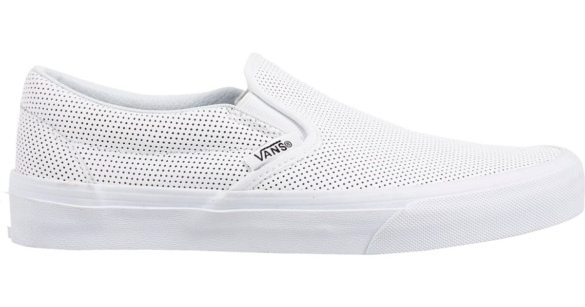 Lyst - Vans Perf Leather Slip-on Shoes in White