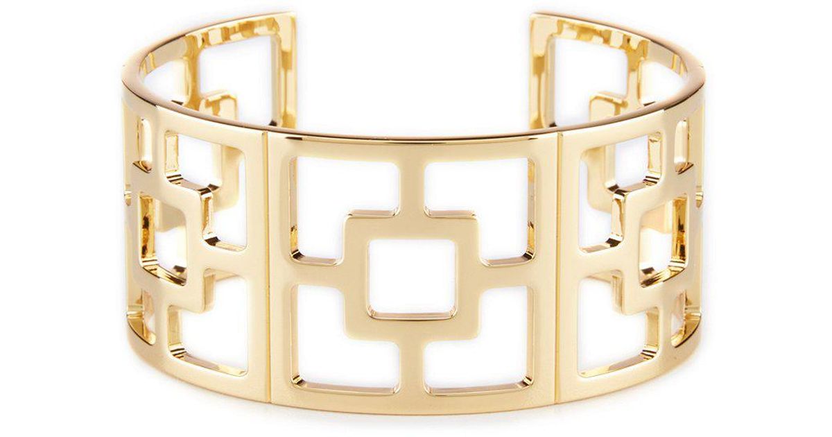 Lyst Trina Turk Cutout Cuff Bracelet In Metallic