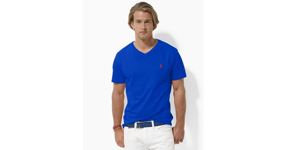 ralph lauren short sleeve shirt blue