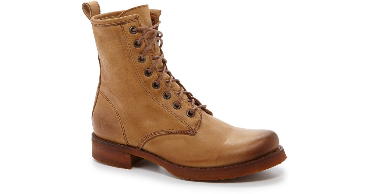frye veronica combat camel