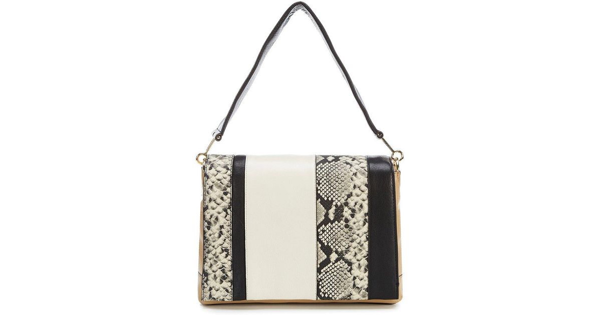 Lyst Vince Camuto Jan Snake Flap Satchel