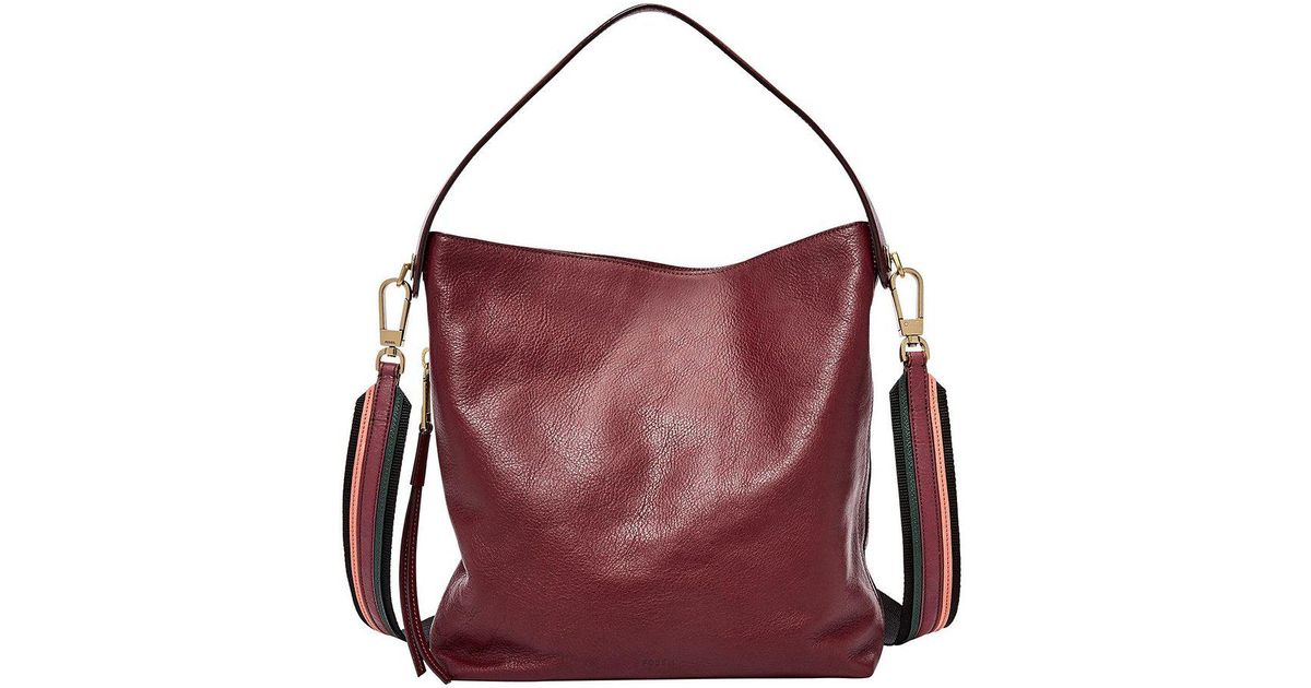 Lyst Fossil Maya Small Hobo Bag In Purple