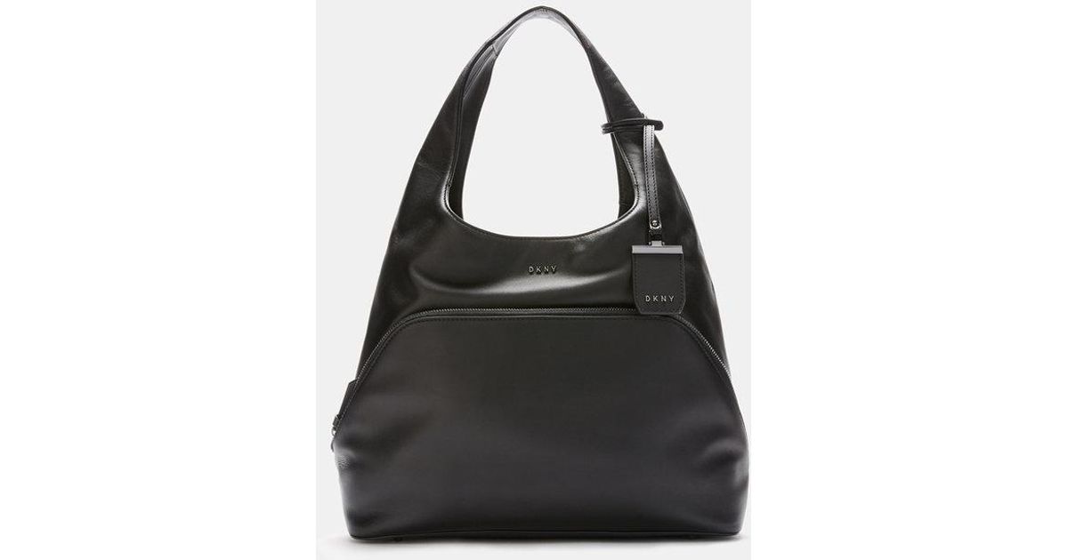 Lyst Dkny Na Leather Large Hobo In Black
