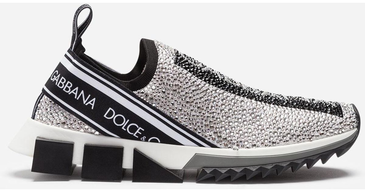 Lyst - Dolce & Gabbana Sorrento Sneakers With Rhinestones in White