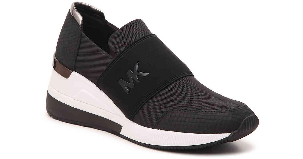 michael kors slip on wedge sneakers