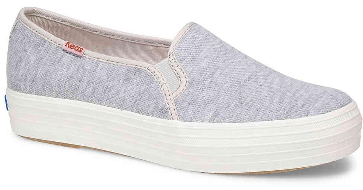 keds triple decker leather slip on