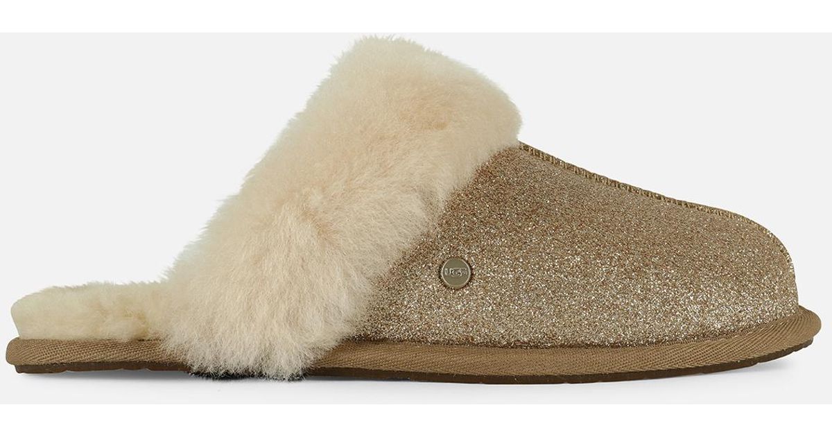 gold sparkle ugg slippers