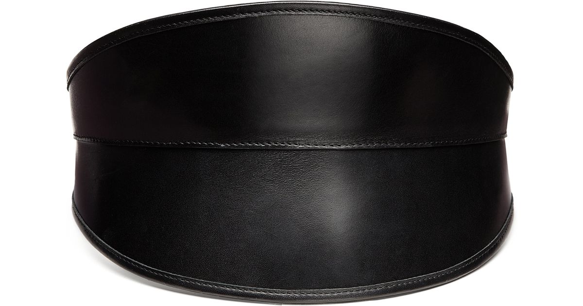 Lyst - Alexander McQueen Wide Leather Belt in Black