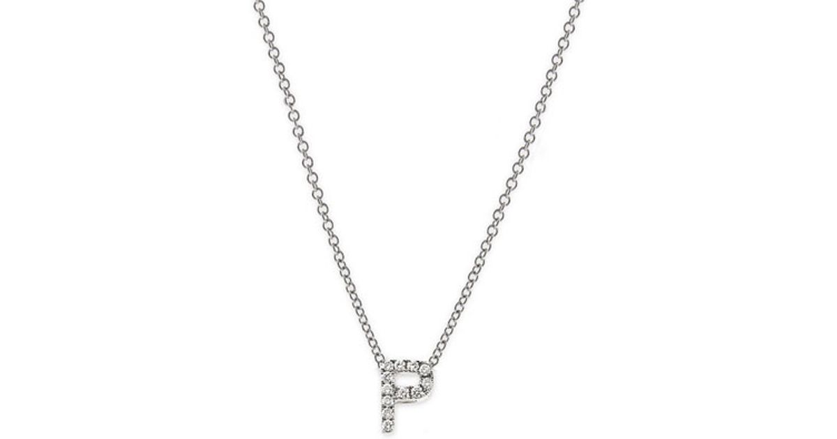 Lyst Bony Levy Pave Diamond Initial Pendant Necklace Nordstrom Lyst Bony Levy Pave Diamond Initial Pendant Necklace Nordstrom Exclusive In White