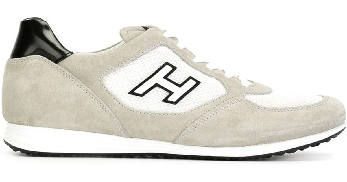 Hogan H Logo Panel Low Top Sneakers in White for Men (GREEN) Save 40