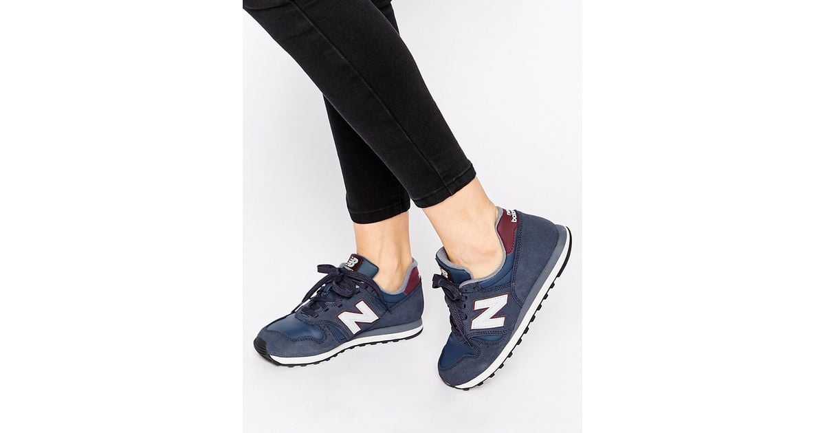 New Balance Blue 373 Navy & Burgundy Suede Trainers Lyst New Balance Blue 373 Navy & Burgundy Suede Trainers Lyst