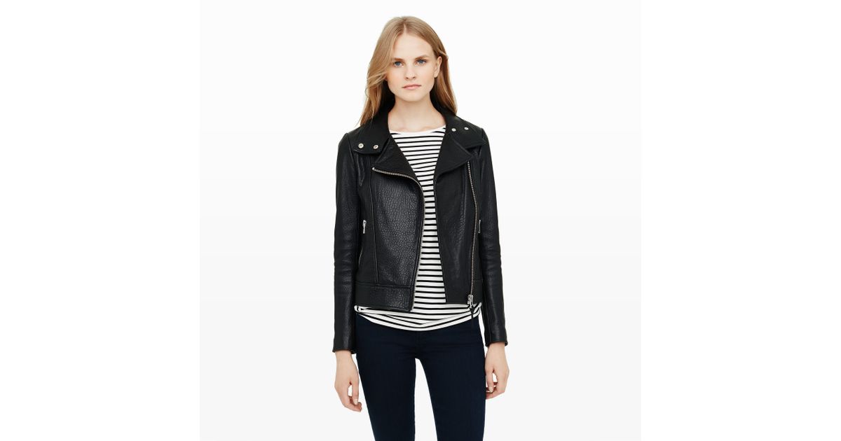 Czech Mackage Leather Jacket Club Monaco Parkas 1b25a C3125 Promo Code For Lyst Club Monaco Mackage Lisa Leather Jacket In Black 617c5 F2739