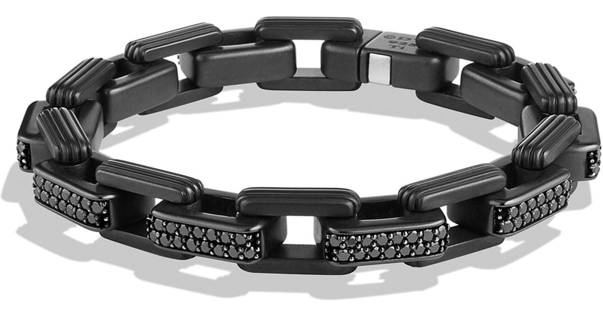 Lyst David Yurman Royal Cord Link Bracelet With Black Diamonds In Lyst David Yurman Royal Cord Link Bracelet With Black Diamonds In For Men