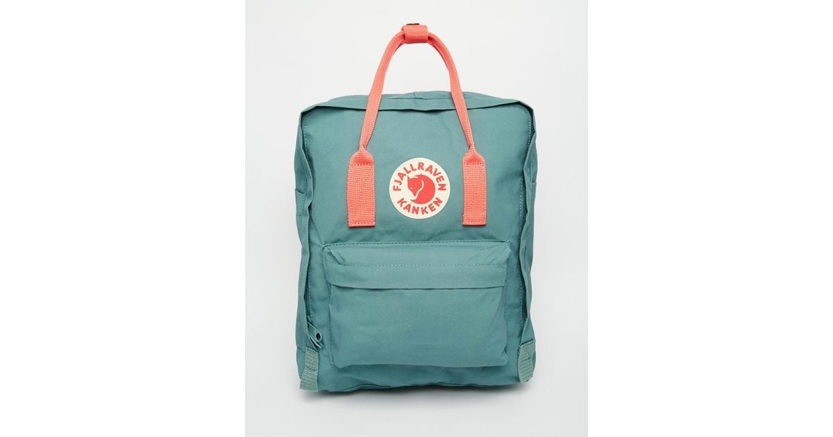 Fjallraven Classic Kanken In Green With Contrast Pink in Green Lyst
