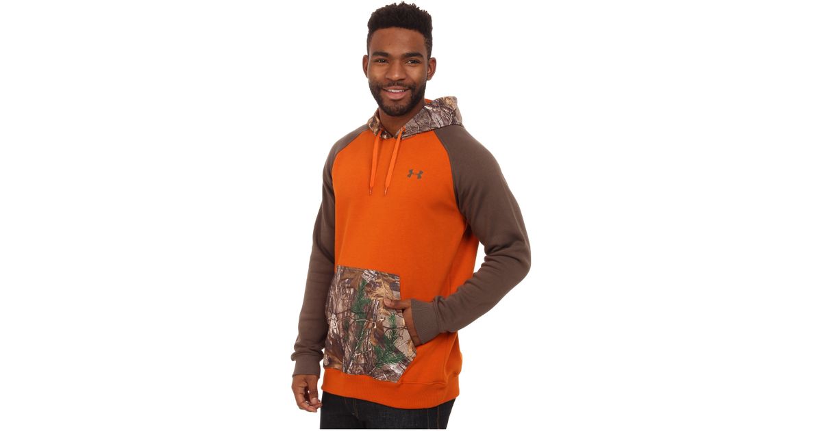 Under armour orange camo hoodie Clearance