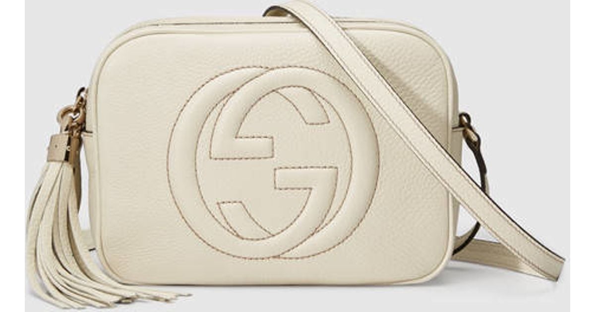Gucci Soho Leather Disco Bag in White - Lyst