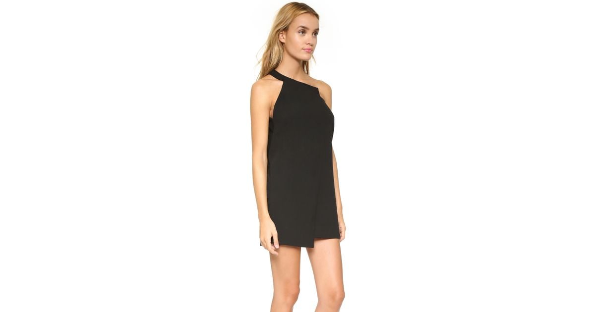 Black One Shoulder Shift Dress