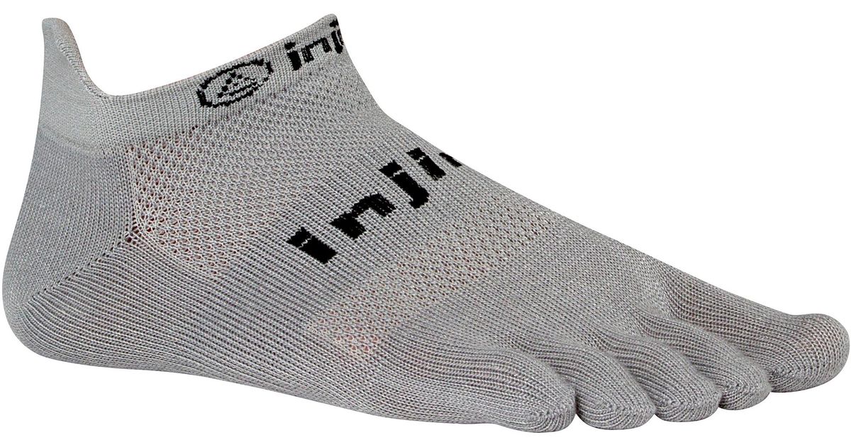 Download Injinji Original Weight No Show Toe Socks in Gray for Men ...