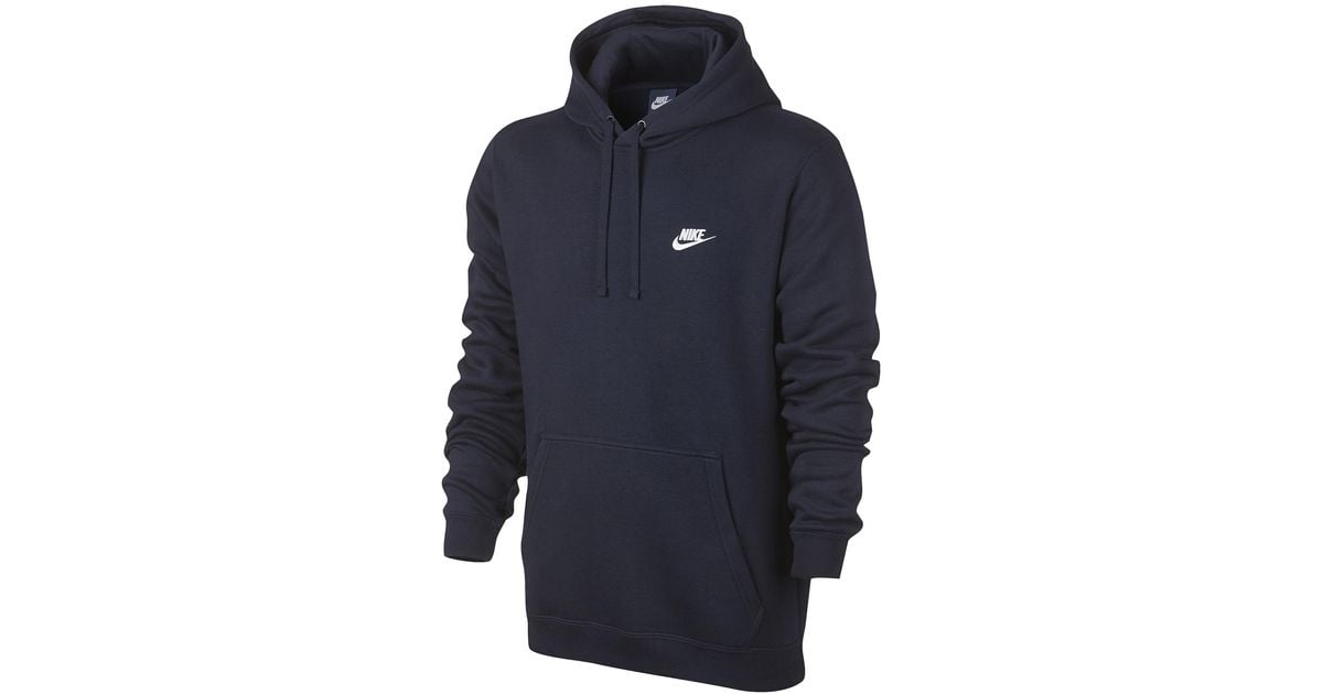 nike club hoodie blue