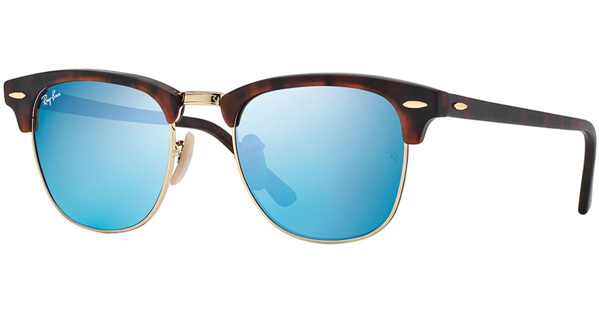 Ray Ban Clubmaster Sunglasses With Blue Mirror Lens In Blue Lyst 5085