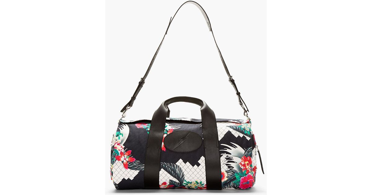 Lyst 3.1 phillip lim Navy Tropical Print Duffle Bag in Blue