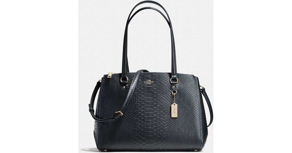 Lyst Coach Stanton Carryall In Stamped Snakeskin Leather Blue